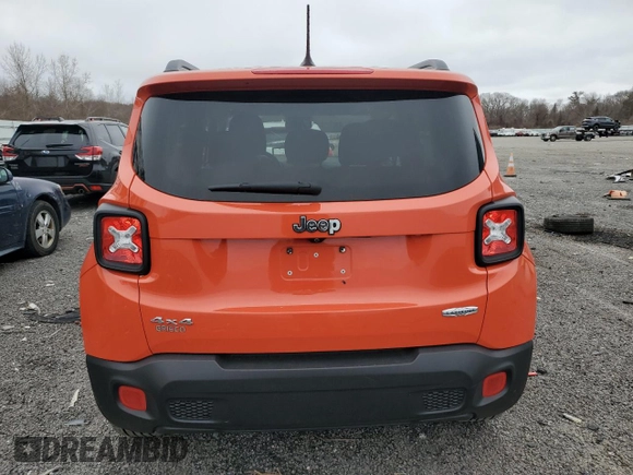 2016 Jeep Renegade Latitude with VIN ZACCJBBT4GPC50388, listed as a Copart auction lot 49911805 with 111,736 mi miles and Salvage Title. Bid and sale history available at DreamBid. Image 6.