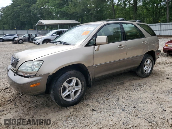 2002 Lexus RX 300 with VIN JTJGF10U320125323, listed as a Copart auction lot 59705155 with 139,158 mi miles and Salvage title. Bid and sale history available at DreamBid. Image 1.
