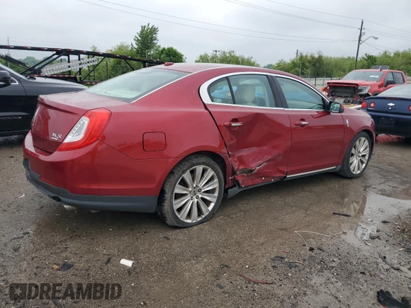 2013 Lincoln MKS EcoBoost with VIN 1LNHL9FTXDG606799, listed as a Copart auction lot 57469995 with 80,168 mi miles and Salvage title. Bid and sale history available at DreamBid. Image 3.