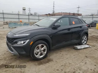2023 Hyundai Kona SEL with VIN KM8K6CAB1PU063602, listed as a Copart auction lot 43431645 with 0 mi miles and Salvage Title. Bid and sale history available at carsss.com. Image 1.