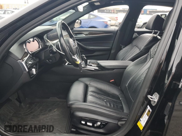 2017 BMW 5 Series 540i with VIN WBAJE5C33HG915675, listed as a Copart auction lot 55857135 with 57,330 mi miles and Salvage title. Bid and sale history available at DreamBid. Image 7.