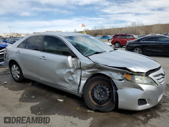 2011 Toyota Camry LE with VIN 4T1BF3EK0BU758317, listed as a Copart auction lot 48827724 with 117,705 mi miles and Salvage Title. Bid and sale history available at DreamBid. Image 4.