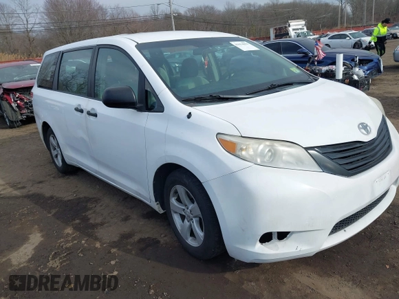 2011 Toyota Sienna with VIN 5TDZK3DC3BS058823, listed as a IAAI auction lot 41654859 with 227,969 mi miles. Bid and sale history available at carsss.com. Image 1.