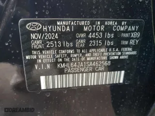 2025 Hyundai Sonata SEL with VIN KMHL64JA1SA462568, listed as a Copart auction lot 50722585 with 1,196 mi miles and Salvage Title. Bid and sale history available at carsss.com. Image 12.