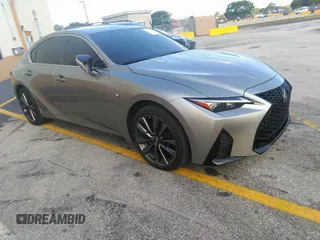 2023 Lexus IS with VIN JTHGZ1E23P5028682, listed as a IAAI auction lot 42051062 with 20,239 mi miles. Bid and sale history available at carsss.com. Image 1.
