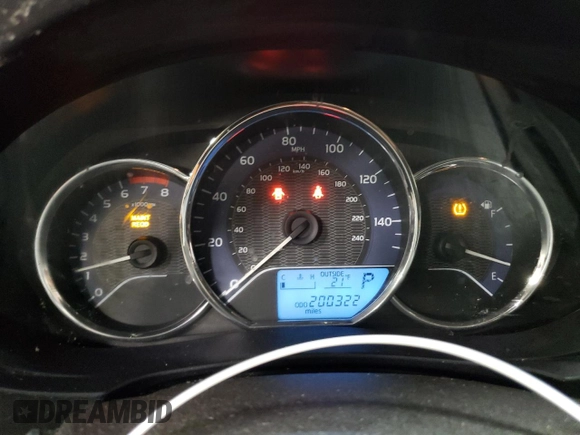 2016 Toyota Corolla L with VIN 2T1BURHE5GC732139, listed as a Copart auction lot 83849784 with 200,322 mi miles and Salvage Title. Bid and sale history available at DreamBid. Image 9.