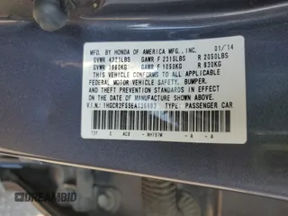 2014 Honda Accord Sport with VIN 1HGCR2F55EA136693, listed as a Copart auction lot 52370475 with 180,700 mi miles and Salvage Title. Bid and sale history available at DreamBid. Image 12.