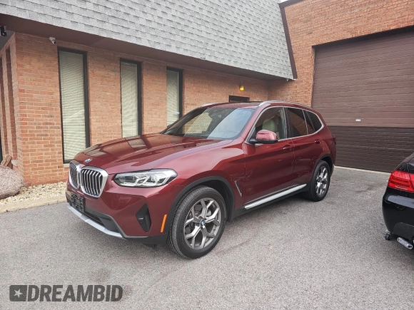 2022 BMW X3 xDrive30i with VIN 5UX53DP09N9N32178, listed as a Copart auction lot 54096015 with 15,970 mi miles and Clean Title. Bid and sale history available at DreamBid. Image 2.