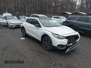 2018 Infiniti QX30 Luxury with VIN SJKCH5CR9JA058386, listed as a IAAI auction lot 41449621 with 56,387 mi miles and . Bid and sale history available at DreamBid. Image 1.
