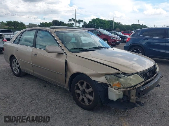 2001 Toyota Avalon XL with VIN 4T1BF28B41U163863, listed as a IAAI auction lot 41679620 with 312,264 mi miles and . Bid and sale history available at DreamBid. Image 1.