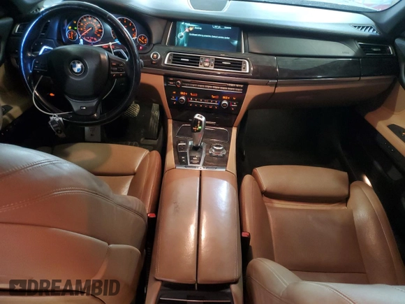 2013 BMW 7 Series 740Li xDrive with VIN WBAYF4C50DD127620, listed as a Copart auction lot 75655904 with 138,033 mi miles and Salvage title. Bid and sale history available at DreamBid. Image 8.