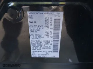 2015 Nissan Rogue SV with VIN 5N1AT2MT8FC905598, listed as a IAAI auction lot 41697762 with 85,283 mi miles. Bid and sale history available at carsss.com. Image 9.