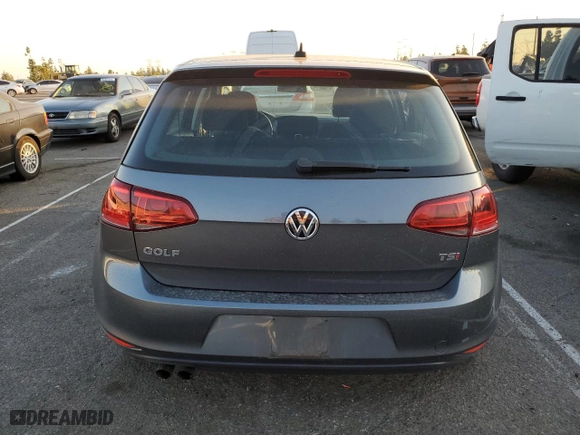 2016 Volkswagen Golf TSI S w/Sunroof with VIN 3VW217AU9GM009672, listed as a Copart auction lot 80306724 with 55,435 mi miles and Salvage Title. Bid and sale history available at carsss.com. Image 6.