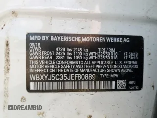 2018 BMW X2 xDrive28i z VIN WBXYJ5C35JEF80889, wystawiony jako Copart lot #57624455 z przebiegiem 80 012 mil mil oraz Szkoda całkowita • Salvage title. Historia ofert i sprzedaży dostępna na DreamBid. Obrazek 13.