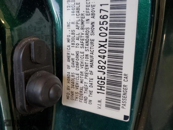 1999 Honda Civic EX z VIN 1HGEJ8240XL025671, wystawiony jako Copart lot #42625445 z przebiegiem 217 131 mil mil oraz Szkoda całkowita • Salvage title. Historia ofert i sprzedaży dostępna na DreamBid. Obrazek 12.