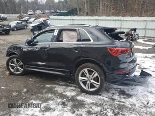 2020 Audi Q3 S line Premium with VIN WA1DECF35L1056563, listed as a Copart auction lot 80702914 with 57,260 mi miles and Clean Title. Bid and sale history available at carsss.com. Image 2.