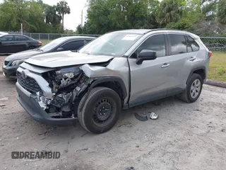 2020 Toyota RAV4 LE with VIN 2T3H1RFV2LC063920, listed as a IAAI auction lot 41864477 with 123,602 mi miles. Bid and sale history available at carsss.com. Image 2.