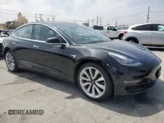 2018 Tesla Model 3 Long Range Battery with VIN 5YJ3E1EA6JF176429, listed as a Copart auction lot 53272005 with 46,243 mi miles and Salvage Title. Bid and sale history available at DreamBid. Image 4.