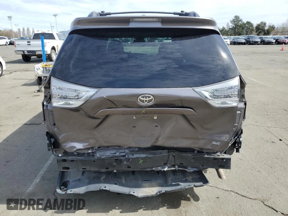 2017 Toyota Sienna SE with VIN 5TDXZ3DCXHS771231, listed as a Copart auction lot 50169225 with 81,910 mi miles and Salvage Title. Bid and sale history available at carsss.com. Image 6.