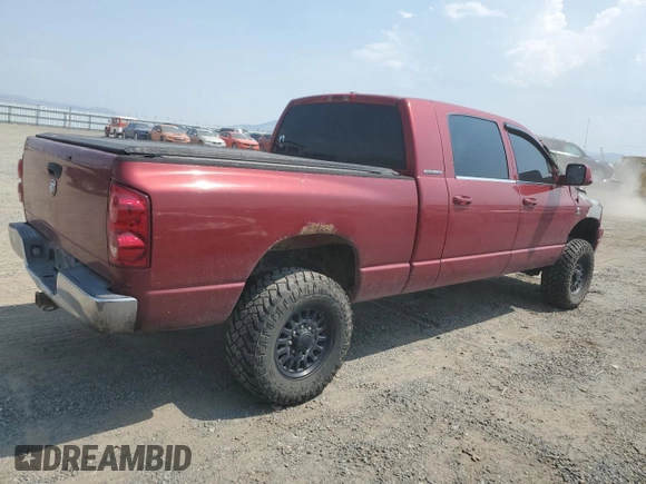 2007 Dodge Ram 2500 SLT with VIN 3D7KS29C17G701802, listed as a Copart auction lot 63145474 with 0 mi miles and Clean Title. Bid and sale history available at carsss.com. Image 3.