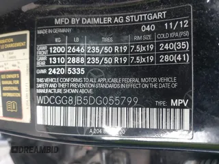 2013 Mercedes-Benz GLK 350 with VIN WDCGG8JB5DG055799, listed as a IAAI auction lot 41794189 with 151,456 mi miles and . Bid and sale history available at DreamBid. Image 9.