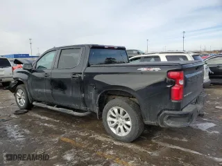 2021 Chevrolet Silverado 1500 Custom with VIN 3GCPYBEK7MG205393, listed as a Copart auction lot 44528985 with 27,819 mi miles and Clean Title. Bid and sale history available at carsss.com. Image 2.