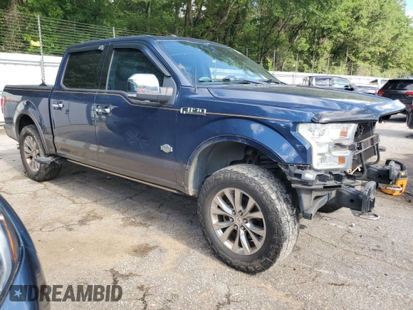 2017 Ford F-150 XL with VIN 1FTEW1EF2HFA92356, listed as a Copart auction lot 60328435 with 147,525 mi miles and Salvage title. Bid and sale history available at DreamBid. Image 4.