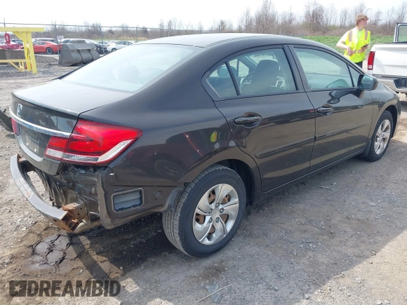 2014 Honda Civic Sedan LX with VIN 2HGFB2F56EH519836, listed as a IAAI auction lot 42109040 with 134,873 mi miles. Bid and sale history available at carsss.com. Image 4.