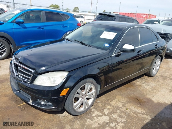 2008 Mercedes-Benz C-Class 3.0L Sport with VIN WDDGF54X28F085858, listed as a IAAI auction lot 41890973 with 161,181 mi miles. Bid and sale history available at carsss.com. Image 2.