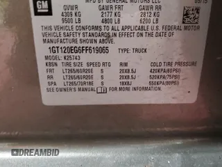 2015 GMC Sierra 2500HD Denali with VIN 1GT120EG6FF619065, listed as a Copart auction lot 83321254 with 120,628 mi miles and Salvage title. Bid and sale history available at DreamBid. Image 15.