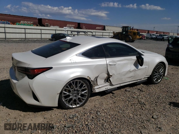 2019 Lexus RC with VIN JTHS85BC9K5004980, listed as a Copart auction lot 53319444 with 58,474 mi miles and Salvage Title. Bid and sale history available at carsss.com. Image 3.