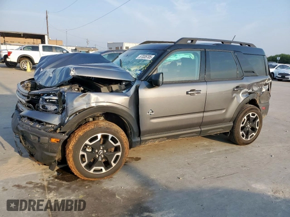 2024 Ford Bronco Sport Outer Banks with VIN 3FMCR9C65RRF13387, listed as a Copart auction lot 57035705 with 5,488 mi miles and Salvage title. Bid and sale history available at DreamBid. Image 1.