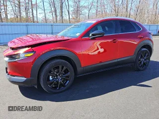 2025 Mazda CX-30 S Select Sport z VIN 3MVDMBBM5SM752633, wystawiony jako Copart lot #48587315 z przebiegiem 4 396 mil mil oraz Czysty tytuł • Clean title. Historia ofert i sprzedaży dostępna na DreamBid. Obrazek 1.