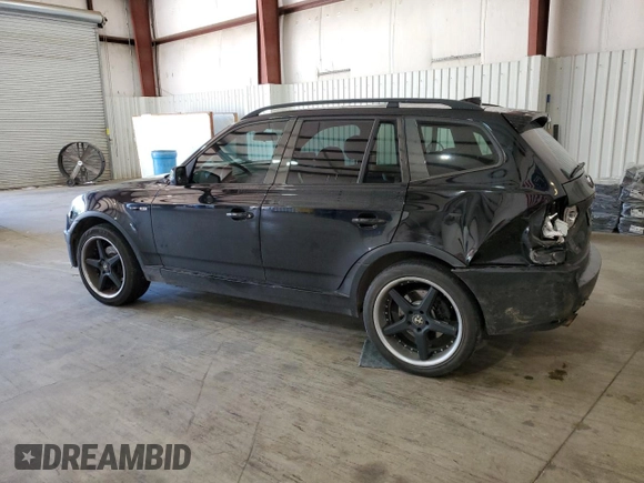 2005 BMW X3 2.5i with VIN WBXPA73495WC47255, listed as a Copart auction lot 80141924 with 156,285 mi miles and Salvage Title. Bid and sale history available at carsss.com. Image 2.