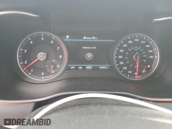 2019 Genesis G70 3.3T Advanced with VIN KMTG34LE5KU034162, listed as a Copart auction lot 46325915 with 76,555 mi miles and Salvage Title. Bid and sale history available at carsss.com. Image 9.