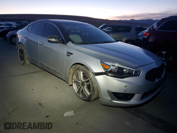 2016 Kia Cadenza Premium with VIN KNALN4D7XG5212654, listed as a Copart auction lot 75667623 with 0 mi miles and Salvage Title. Bid and sale history available at carsss.com. Image 4.