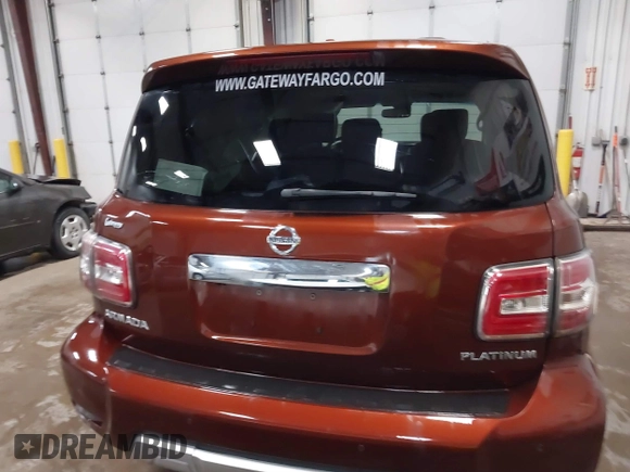 2017 Nissan Armada SV with VIN JN8AY2NC3H9502234, listed as a IAAI auction lot 41579070 with 92,439 mi miles and . Bid and sale history available at DreamBid. Image 16.