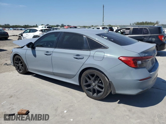 2024 Honda Civic Sedan Sport with VIN 2HGFE2F56RH551473, listed as a Copart auction lot 50206415 with 25,797 mi miles and Salvage Title. Bid and sale history available at carsss.com. Image 2.