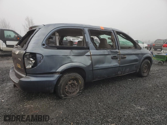 2002 Dodge Caravan SE with VIN 1B4GP24372B695494, listed as a Copart auction lot 43803375 with 0 mi miles and Salvage Title. Bid and sale history available at carsss.com. Image 3.