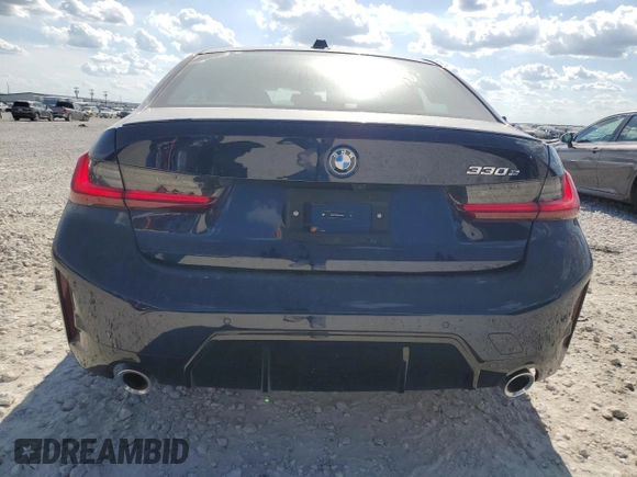 2024 BMW 3 Series 330e with VIN 3MW39FF01R8E69367, listed as a Copart auction lot 67118224 with 1,051 mi miles and Salvage Title. Bid and sale history available at carsss.com. Image 6.