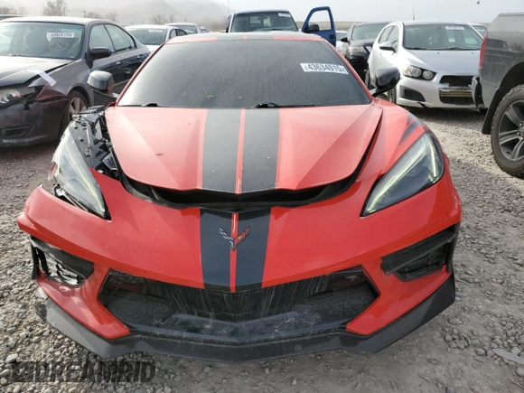 2021 Chevrolet Corvette 3LT with VIN 1G1YC2D42M5105403, listed as a Copart auction lot 43634015 with 25,635 mi miles and Salvage Title. Bid and sale history available at carsss.com. Image 5.