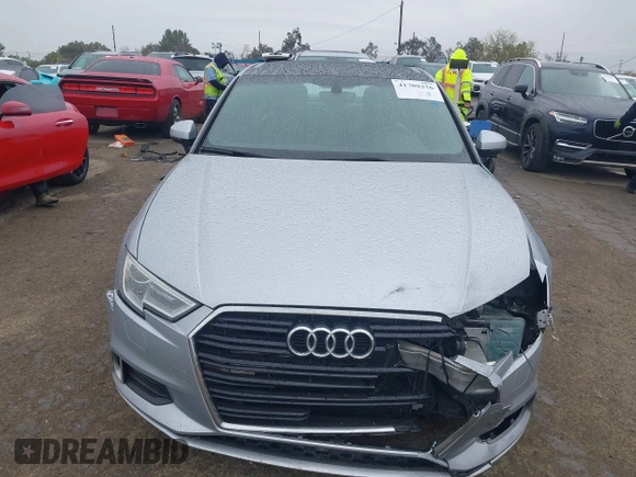 2018 Audi A3 Sedan Premium with VIN WAUAUGFFXJ1040608, listed as a IAAI auction lot 41708256 with 55,359 mi miles. Bid and sale history available at carsss.com. Image 13.