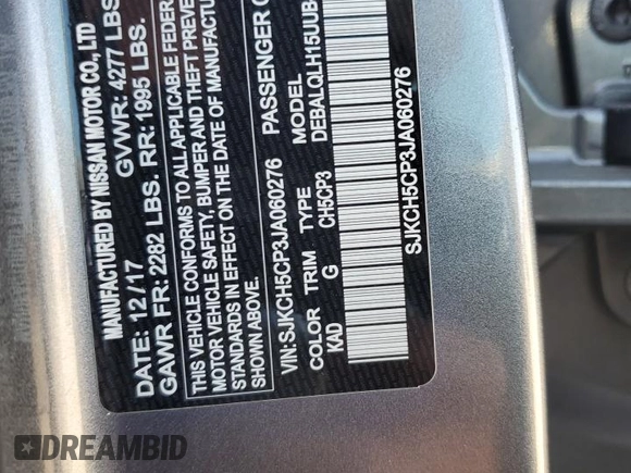 2018 Infiniti QX30 Luxury with VIN SJKCH5CP3JA060276, listed as a Copart auction lot 52947805 with 73,401 mi miles and Salvage title. Bid and sale history available at DreamBid. Image 12.