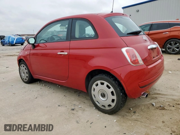 2013 FIAT 500 Pop with VIN 3C3CFFAR7DT674168, listed as a Copart auction lot 59771195 with 70,354 mi miles and Salvage title. Bid and sale history available at DreamBid. Image 2.