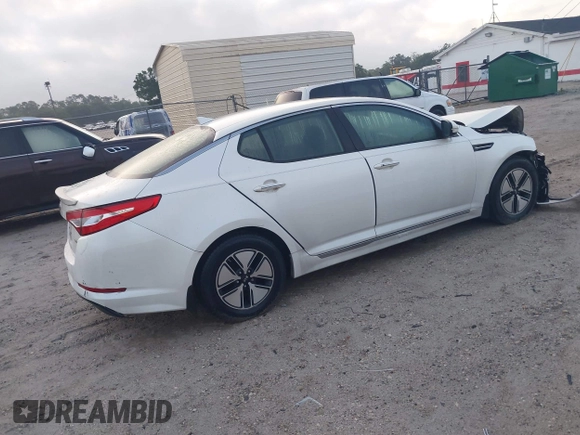 2012 Kia Optima Hybrid with VIN KNAGM4AD9C5028122, listed as a IAAI auction lot 41937927 with 125,231 mi miles. Bid and sale history available at carsss.com. Image 4.