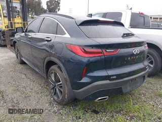 2022 Infiniti QX55 Essential with VIN 3PCAJ5K34NF104019, listed as a IAAI auction lot 41603319 with 78,698 mi miles and . Bid and sale history available at DreamBid. Image 3.