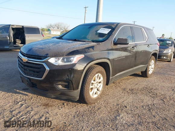 2020 Chevrolet Traverse LS z VIN 1GNERFKW9LJ127710, wystawiony jako IAAI lot #42006930 z przebiegiem Nie podano mil oraz . Historia ofert i sprzedaży dostępna na DreamBid. Obrazek 2.