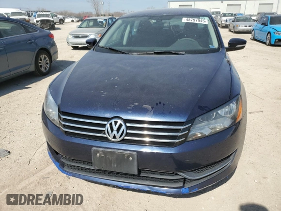 2013 Volkswagen Passat SE w/Sunroof with VIN 1VWBP7A32DC144141, listed as a Copart auction lot 48797945 with 156,897 mi miles and Salvage Title. Bid and sale history available at carsss.com. Image 5.