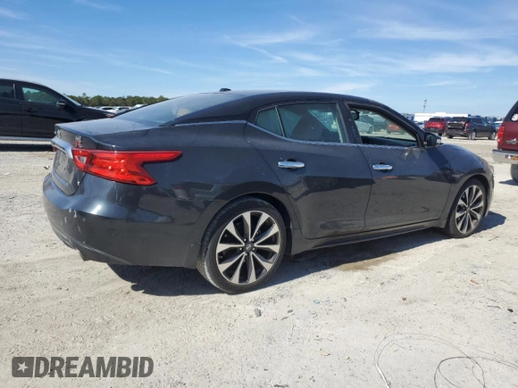 2017 Nissan Maxima S with VIN 1N4AA6AP3HC412977, listed as a Copart auction lot 42873835 with 57,232 mi miles and Salvage Title. Bid and sale history available at DreamBid. Image 3.