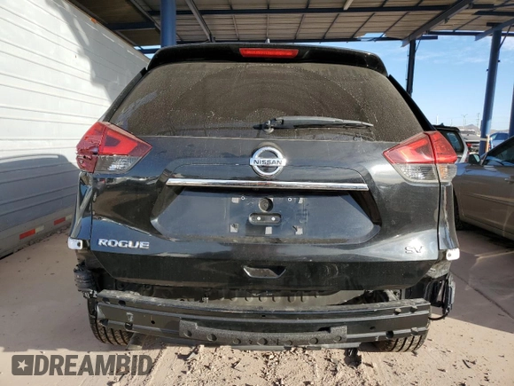 2017 Nissan Rogue SV with VIN KNMAT2MT5HP510648, listed as a Copart auction lot 44515485 with 163,016 mi miles and Salvage title. Bid and sale history available at DreamBid. Image 6.